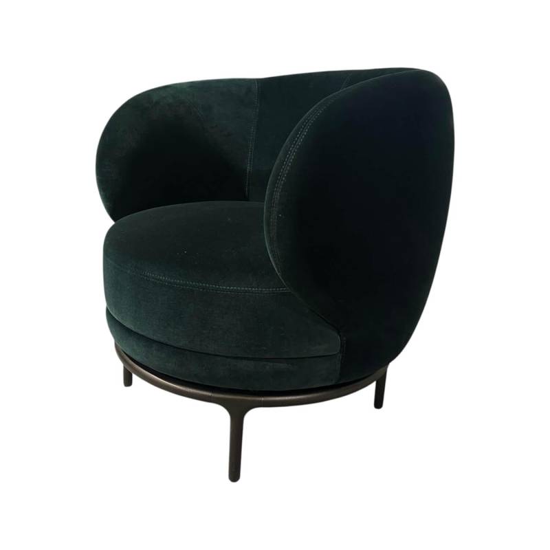 Sessel Vuelta 72 Stoff Velvet British Green E Grün Gestell Bronze Schwarz Drehba... von Wittmann