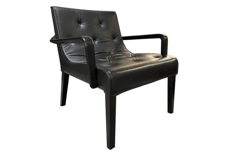 Wittmann Relaxsessel Sessel Leslie Bezug Leder Nappa Schwarz Gestell Buche Schwarz von Wittmann