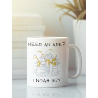 Brauchen Sie Eine Arche? I Noah Guy 11 Oz Premium Qualität Kaffeetasse | Lustiges Christliches Wortspiel Pastor Geschenk Minister Prediger Priester von WittyDoodads