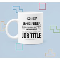Chief Engineer Tasse 11 Oz Premium Qualität Unikat Lustiges Ingenieur Geschenk von WittyDoodads