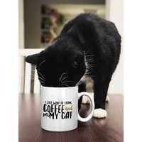 I Just Want To Drink Coffee & Pet My Cat Mug 11 Oz Premium Qualität Katzenbesitzer Geschenk von WittyDoodads