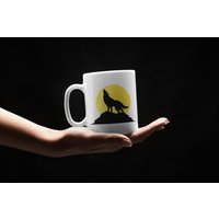 Wolf Kaffeetasse 11 Oz Premium Qualität Natur Geist Tier Silhouette Geschenk von WittyDoodads