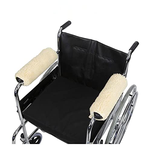 Rollstuhl Armlehnen Polster, 2 Rollstuhl Armlehnenbezug Memory Schaum Kissen Polster für Rollstuhllehne für Senioren und Erwachsene, Bürostuhl,Standardrollstühle, Transportstühle weiß von Wivmypog