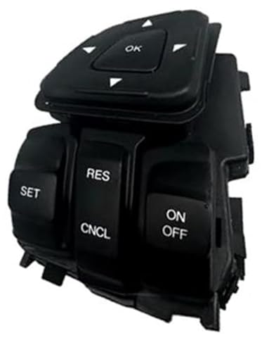 Wivplex Auto-Tempomat-Taste, for Explorer, 2011 2012 2013 2014 2015 2016 2017 2018 Lenkrad-Geschwindigkeits-Cruise-Radio-Kontrollschalter-Taste BT4T9E740AFW Lenkradschalter(BLACK Left) von Wivplex