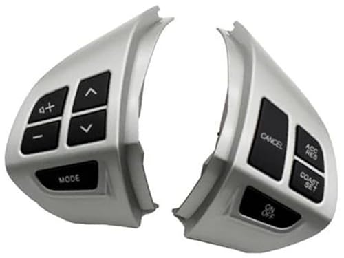 Wivplex Auto-Tempomat-Taste, for Mitsubishi, for ASX 2007 2008 2009 2010 2011 2012, for Montero Car Styling Parts Multifunktions-Lenkrad-Bedientasten Lenkradschalter-Kit(BLACK Se 2) von Wivplex