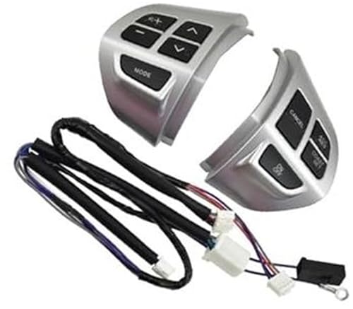 Wivplex Auto-Tempomat-Taste, for Mitsubishi, for Lancer EX 10 X, for Colt, for Pajero Sport, for Outlander, Auto-Lenkradschalter, Audio-Radio-Steuerung 8701A087 Lenkradschalter-Kit(BLACK Set 1) von Wivplex