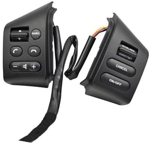 Wivplex Auto-Tempomat-Taste, for Sylphy 2005–2019, for Tiida, for Livina 2007 2008 2009 2010, Auto-Lenkrad-Taste, Tempomat-Schalter, Autoteile Lenkradschalter-Kit(BLACK 2) von Wivplex