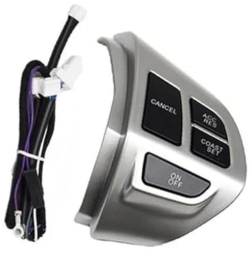 Wivplex Auto-Tempomattaste, for Mitsubishi, for LANCER, for OUTLANDER, for ASX 2007-2012 Auto-Multifunktions-Lenkradtaste Tempomatschalter Lenkradschalter-Kit(BLACK 12) von Wivplex