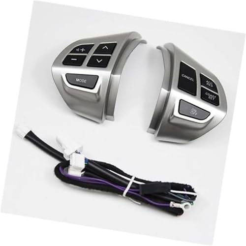 Wivplex Auto-Tempomattaste, for Mitsubishi, for LANCER, for OUTLANDER, for ASX 2007-2012 Auto-Multifunktions-Lenkradtaste Tempomatschalter Lenkradschalter-Kit(BLACK 5) von Wivplex
