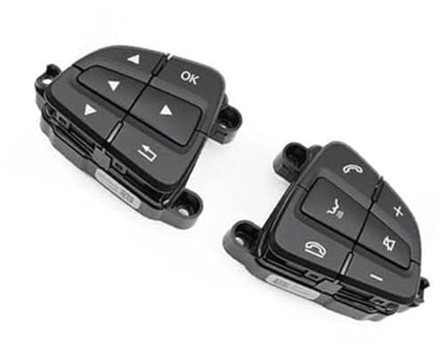 Wivplex Auto-Tempomattaste, for W166 W292 W156 W246 2015–2019 0999050600 Auto-Multifunktions-Lenkradschaltertasten Telefonsteuertaste Lenkradschalter-Kit(BLACK Set) von Wivplex