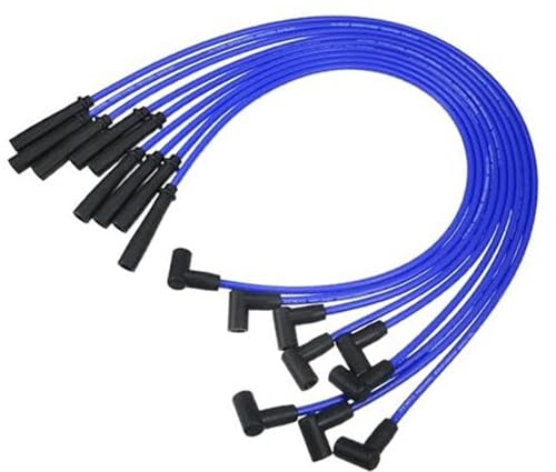 Wivplex Auto-Zündkerzenspulendrähte, Zündspulenkabelbaumkabel 8 mm, blau, for Chevrolet SBC BBC-Motoren, 9 Stück Zündkabel von Wivplex