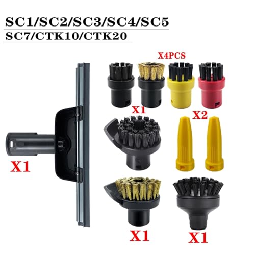 Wivplex For Dampf Staubsauger SC2 SC3 SC7 CTK10 Leistungsstarke düse Reinigung Pinsel kopf Spiegel Werkzeug pinsel Ersatzteile Zubehör Dampfreiniger-Zubehör(Gray) von Wivplex
