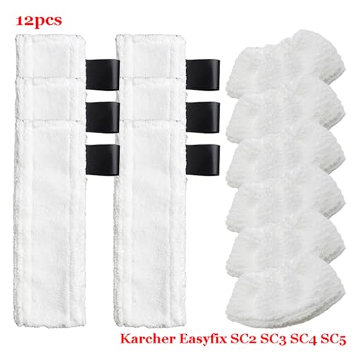 Wivplex For Easyfix SC2 SC3 SC4 SC5 Dampf-Handreiniger Mikrofaser-Reiniger Wischpad Wischlappen Teile Moppköpfe Tuchzubehör Dampfreiniger-Zubehör(Set-19) von Wivplex