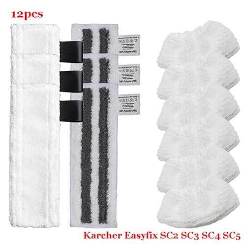 Wivplex For Easyfix SC2 SC3 SC4 SC5 Dampf-Handreiniger Mikrofaser-Reiniger Wischpad Wischlappen Teile Moppköpfe Tuchzubehör Dampfreiniger-Zubehör(Set-21) von Wivplex