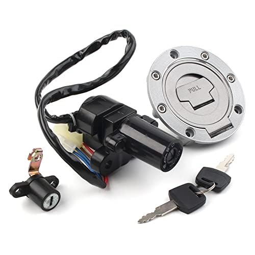 Wivplex Motorrad-Tankdeckel-Schlossschlüssel-Zündschalter-Set for MT-03 MT-09, YZF-R1 YZF-R6, FZ1 FZ6 FZ8 FZ10 FZ07 FZ09 Motorrad-Zündschalter von Wivplex