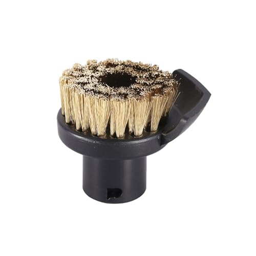 Wivplex Runde Reinigungsbürsten mit Schaber for SC1 SC2 SC3 SC4 SC5 SC7 CTK10 Dampfreiniger-Zubehör, Borsten aus Nylon/Kupferdraht Dampfreiniger-Zubehör(Copper Wire Brush1Pc) von Wivplex