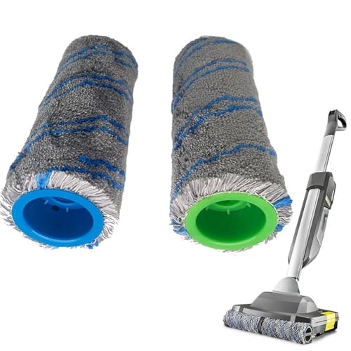 Wivplex for Karcher, for Repl Roller Set BR 30/1 FC3 FC3D FC5 FC7 2er-Pack 4.030-088.0 Trocken- und Nassanwendung Mopptücher Pad Bodenreinigung Nachfüllpads für Wischroboter von Wivplex