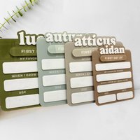Erster Tag Der Schultafel Personalisieren Namensschild Schulanfang 3.klasse, Kindergarten Geschenk Für Mädchen Und Jungen Kinder Pastellfarbe Schild von Wiwoody