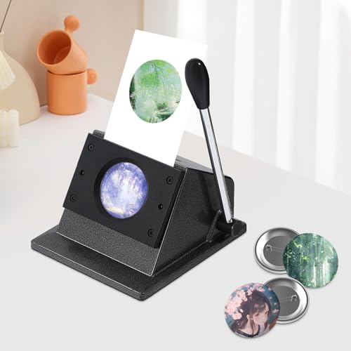 58mm Kreisschneider für Buttonmaschine Button-Presse Runde Button Badge Maker Anstecker Knopfmacher-Maschine für DIY Animation Pin Badge Spiegel von Wiyuer