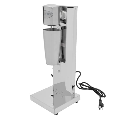 Elektrisch Milchshakemaschine Doppelscheiben Mischwelle Eiweißshaker Barmixer aus Rostfreiem Stahl Cocktailshaker Standmixer Smoothie Maker Mixer für Milchtee Geschäfte Cafés 650ML 180W von Wiyuer