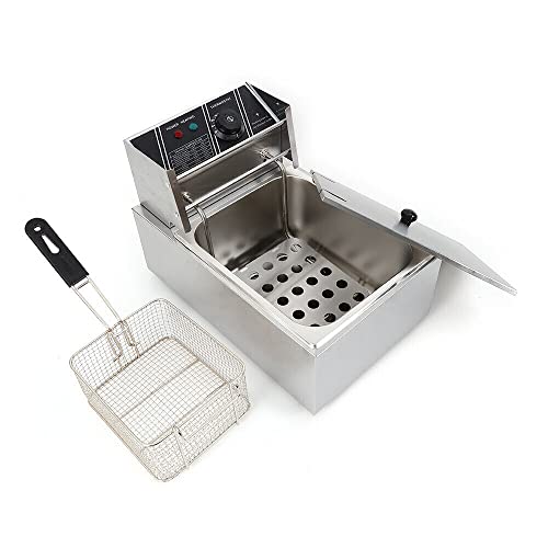 Fritteuse 6Liter Edelstahl Friteuse 2500Watt Premium Kaltzonen Fritöse Thermostat mit Edelstahlkorb und Griff Frittöse für Frites Zwiebelringen Eierbrötchen Brathähnchen Fritteuse 6Liter Edelstahl Friteuse 2500Watt Premium Kaltzonen Fritöse Thermostat mit Edelstahlkorb und Griff Frittöse für Frites Zwiebelringen Eierbrötchen Brathähnchen von Wiyuer