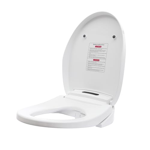 Intelligenter Smart Toilettensitz Toilette Dusche Bidet Beheizter Sitz Nachtlicht WC Bidet Spülung Toilettendeckel mit Fernbedienung von Wiyuer