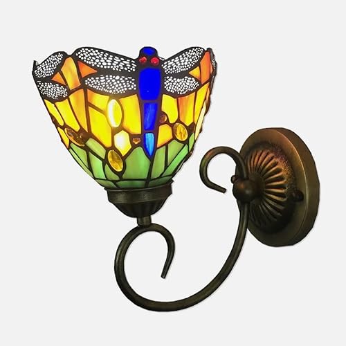 Tiffany-Stil Wandleuchte Viktorianisch Deko Leuchte E27 Vintage Wandlampe Retro Glas Buntglasschirm Wandleuchte Lampenschirm für Wohnzimmer Schlafzimmer Flur Tiffany-Stil Wandleuchte Viktorianisch Deko Leuchte E27 Vintage Wandlampe Retro Glas Buntglasschirm Wandleuchte Lampenschirm für Wohnzimmer Schlafzimmer Flur von Wiyuer