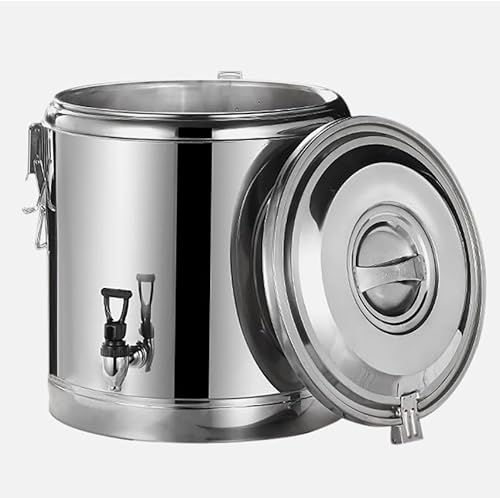 Wiyuer Transport Thermobehälter Große Isolierter Suppenbehälter 40L Gastro Speisentransportbehälter mit Wasserhahn Edelstahl Wärmebehälter mit Deckel für Speisen & Getränke von Wiyuer