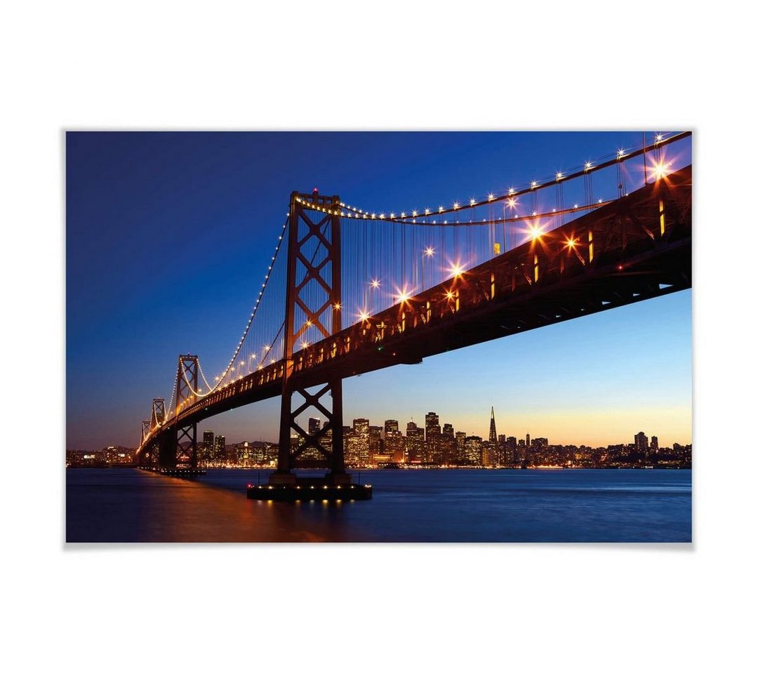 Wizard + Genius Poster XXL Poster San Francisco Skyline Stadt großes Wandposter 175x115 cm, Wohnzimmer Wandbild modern von Wizard + Genius