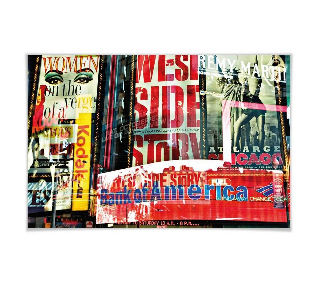 Wizard + Genius Poster XXL Poster Times Square Schaufenster NY Wandposter 175x115 cm, Wohnzimmer Wandbild modern von Wizard + Genius