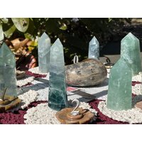 Fluorit Kristall Punkte Generator Oder Ammonit Fossil - Spirale Der Weisheit Sammlung von WizardCrystal