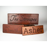 Familien Name Leder Wand-Behang Stück - Kunst Hinterlegt Familien Name Leder Wand-Behang Stück - Kunst Hinterlegt von WizenedOakLeather