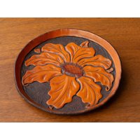 Schlüsselschüssel - Western Style Floral Carving von WizenedOakLeather