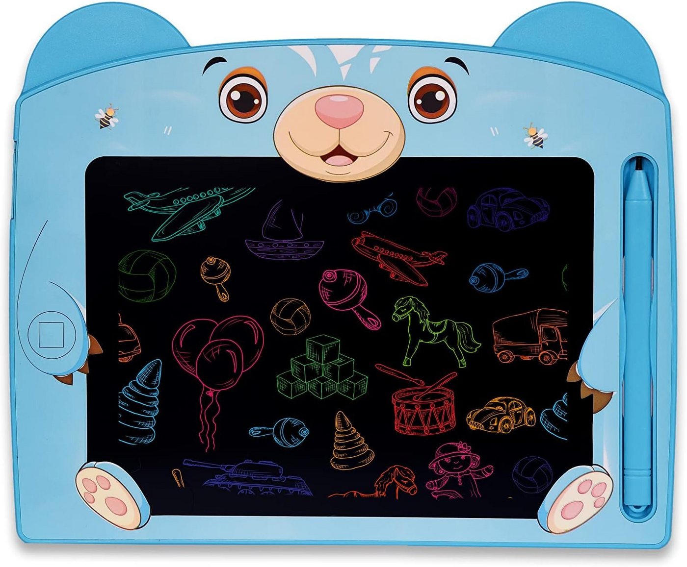Wiztex Tablett Rosa 12 Zoll LCD löschbares farbiges Zeichenblock Lernen für Kinder von Wiztex