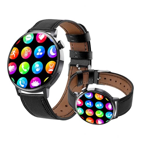 2025 Gesundheitsuhr - 𝐁l𝐮𝐭𝐳𝐮𝐜𝐤𝐞𝐫uhr Smart Notifications 1.43" Hrv Messung Modischer Begleiter F67S0608,Blackrubber von Wizvox