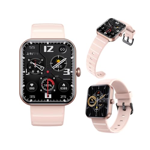 Wizvox 2025 Fitness Uhr Damen - 𝐁l𝐮𝐭𝐳𝐮𝐜𝐤𝐞𝐫 Smartwatch 50 Sportmodi, 1,9 Zoll Uhr Mit EKG Funktion, pink von Wizvox
