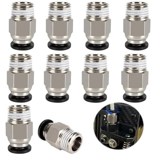Wjelet 10 Stück PC4-M10 Stecker, PC4-M10 Pneumatische Anschlussstücke, Gerader Pneumatic PTFE Tube Quick Push Fitting, PC4-M10 Pneumatik Verbinder for Extruder 3D Printers Wjelet 10 Stück PC4-M10 Stecker, PC4-M10 Pneumatische Anschlussstücke, Gerader Pneumatic PTFE Tube Quick Push Fitting, PC4-M10 Pneumatik Verbinder for Extruder 3D Printers von Wjelet
