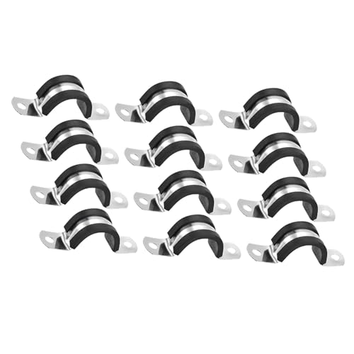 Wjelet 12 Stück Rohrschellen Gummiert Edelstahl,25mm Schlauchschellen Kabelklemmen Gummi Gepolstert,Metall Leitungshalter Halterung für Rohr Draht Schlauch Befestigung Innen und Außenbereich Wjelet 12 Stück Rohrschellen Gummiert Edelstahl,25mm Schlauchschellen Kabelklemmen Gummi Gepolstert,Metall Leitungshalter Halterung für Rohr Draht Schlauch Befestigung Innen und Außenbereich von Wjelet