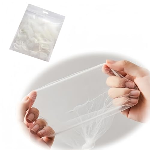 Wjelet 50 Stück Waschbecken Sieb Küche, Essensreste Sieb Spülbecken, Faltbares Auffangnetz für Spülbecken, Perfekt für Gemüse, Obst und Teesieb, Praktischer Küchenhelfer von Wjelet