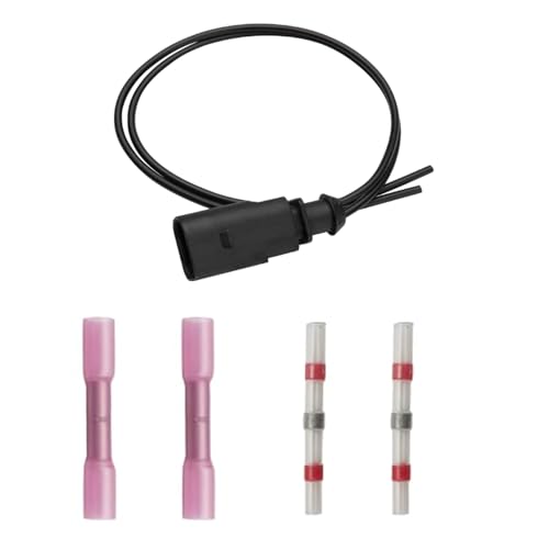 Wjelet 2-Pol Reparatursatz Kabelbaum Stecker 1J0973802 1J0973702, ABS ESP Temperatursensor Ersatzteile für VW Skoda Seat A4 A6 A8 Golf von Wjelet