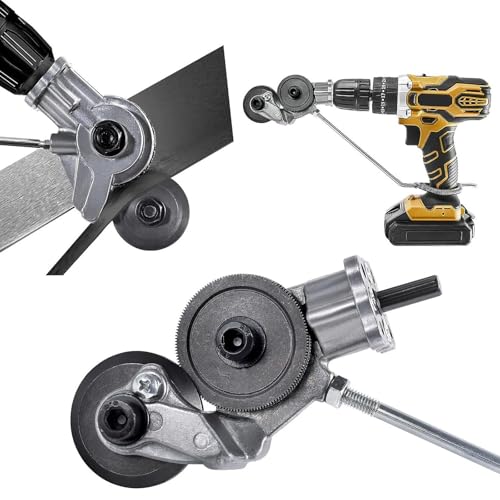 Wjelet Elektrischer Bohrplattenschneider, Blechschneider, elektrische Bohrschere, Aufsatz-Nibbler für schnelles und präzises Schneiden von Eisen, Stahl, Aluminium und Kupfer Wjelet Elektrischer Bohrplattenschneider, Blechschneider, elektrische Bohrschere, Aufsatz-Nibbler für schnelles und präzises Schneiden von Eisen, Stahl, Aluminium und Kupfer von Wjelet