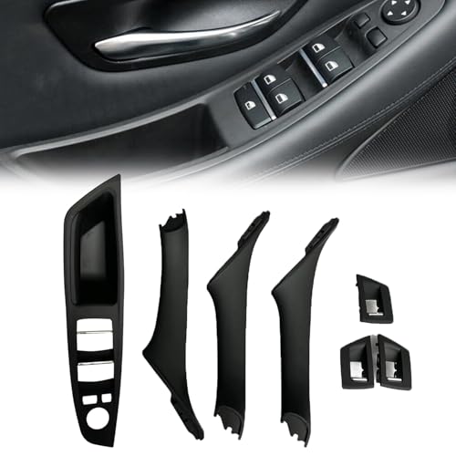 Wjelet Innere Türgriffverkleidung 51417225865, Verkleidung Linke Vordertür Griffverkleidung Innentürdrücker für B-MW 5er F10 F11 520 523 525 528 530 535 2010-2016 (Schwarz) von Wjelet
