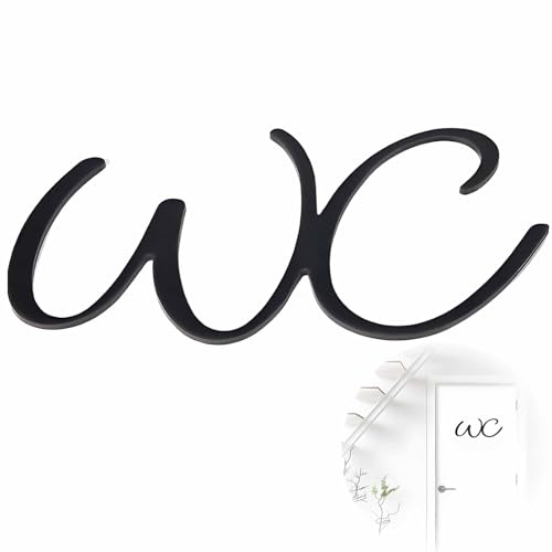 Wjelet WC Schild Selbstklebend,Wc Türschild,WC Aufkleber 22,5cm * 12cm Selbstklebend,Toiletten Aufkleber Deko für Innenund Außenbereich Wjelet WC Schild Selbstklebend,Wc Türschild,WC Aufkleber 22,5cm * 12cm Selbstklebend,Toiletten Aufkleber Deko für Innenund Außenbereich von Wjelet