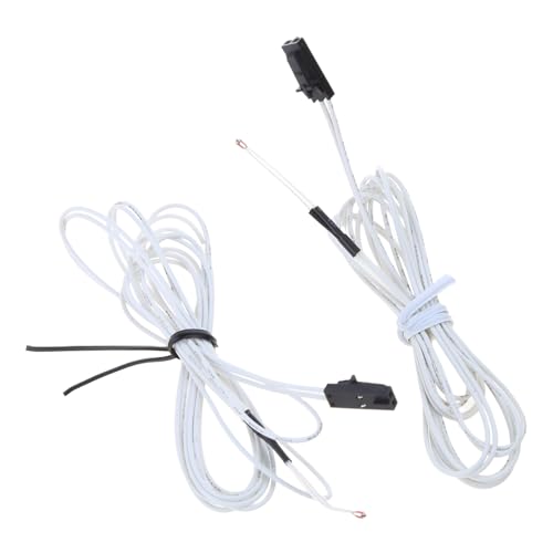 Wjsdsg 2 Stück 3D Drucker NTC100K Thermistor Temps Hotend Schnellersatzteil Mit 1 M Kabel Und 2-poligen Anschlüssen von Wjsdsg
