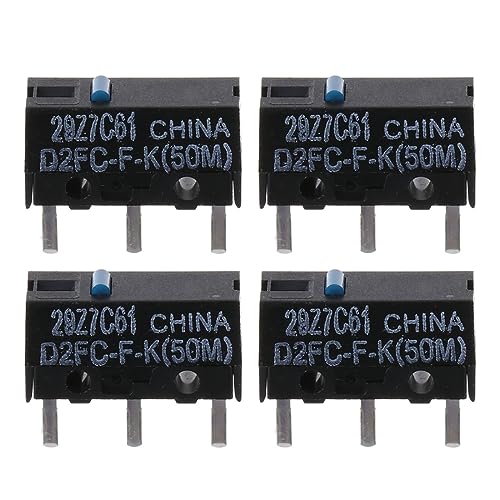 Wjsdsg Neuankömmling Original D2FC F K Maustastenschalter Staubdicht Mäuse Mikroschalter Blauer Punkt 50 Millionen Klicks Lebensdauer 4 Teile/Paket von Wjsdsg