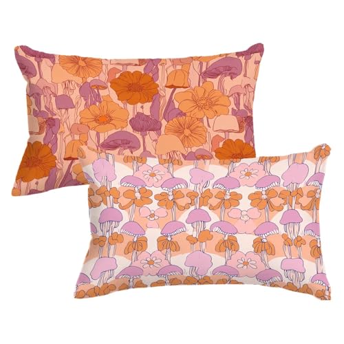 2er Set Kissenbezug 40 70 Orange Farbe, Blume Kopfkissenbezug 40x70 cm mit Unsichtbarer Reißverschluss, Doppelseitig Samt Kissenhülle Sofakissen Schlafzimmer Dekokissen Bett Kissenbezüge,Model712 2er Set Kissenbezug 40 70 Orange Farbe, Blume Kopfkissenbezug 40x70 cm mit Unsichtbarer Reißverschluss, Doppelseitig Samt Kissenhülle Sofakissen Schlafzimmer Dekokissen Bett Kissenbezüge,Model712 von Wjxzsccw