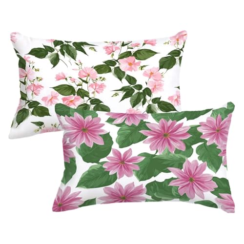 2er Set Kissenbezug 40 90 Rosa, Blume Kopfkissenbezug 40x90 cm mit Unsichtbarer Reißverschluss, Doppelseitig Samt Kissenhülle Sofakissen Schlafzimmer Dekokissen Bett Kissenbezüge 2 Pack, Model592 2er Set Kissenbezug 40 90 Rosa, Blume Kopfkissenbezug 40x90 cm mit Unsichtbarer Reißverschluss, Doppelseitig Samt Kissenhülle Sofakissen Schlafzimmer Dekokissen Bett Kissenbezüge 2 Pack, Model592 von Wjxzsccw