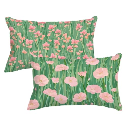 2er Set Kissenbezug 40 90 Rosa Blume, Anlage Kopfkissenbezug 40x90 cm mit Unsichtbarer Reißverschluss, Doppelseitig Samt Kissenhülle Sofakissen Schlafzimmer Dekokissen Bett Kissenbezüge,Model586 2er Set Kissenbezug 40 90 Rosa Blume, Anlage Kopfkissenbezug 40x90 cm mit Unsichtbarer Reißverschluss, Doppelseitig Samt Kissenhülle Sofakissen Schlafzimmer Dekokissen Bett Kissenbezüge,Model586 von Wjxzsccw