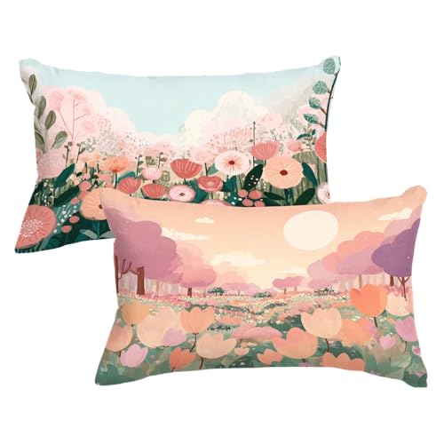 2er Set Kissenbezug 40 90 Saflor, Blume Kopfkissenbezug 40x90 cm mit Unsichtbarer Reißverschluss, Doppelseitig Samt Kissenhülle Sofakissen Schlafzimmer Dekokissen Bett Kissenbezüge 2 Pack, Model550 2er Set Kissenbezug 40 90 Saflor, Blume Kopfkissenbezug 40x90 cm mit Unsichtbarer Reißverschluss, Doppelseitig Samt Kissenhülle Sofakissen Schlafzimmer Dekokissen Bett Kissenbezüge 2 Pack, Model550 von Wjxzsccw