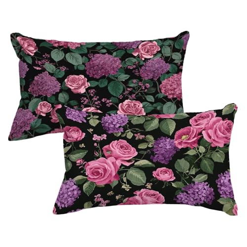2er Set Kissenbezug 60 80 Rosa, Blume Kopfkissenbezug 60x80 cm mit Unsichtbarer Reißverschluss, Doppelseitig Samt Kissenhülle Sofakissen Schlafzimmer Dekokissen Bett Kissenbezüge 2 Pack, Model706 2er Set Kissenbezug 60 80 Rosa, Blume Kopfkissenbezug 60x80 cm mit Unsichtbarer Reißverschluss, Doppelseitig Samt Kissenhülle Sofakissen Schlafzimmer Dekokissen Bett Kissenbezüge 2 Pack, Model706 von Wjxzsccw